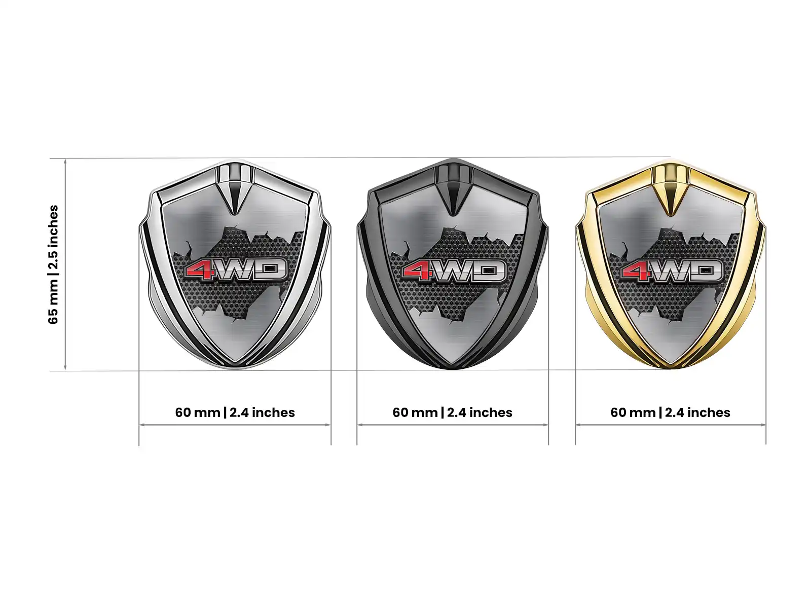 Custom Metal Emblems Tuning Style Shiny Metal